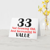 CARTE COOL CONCEPTIONS D'ANNIVERSAIRE DE 33 ANNÉES (Fleur jaune)