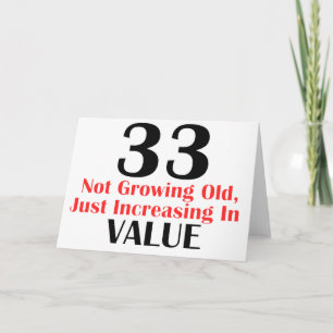 CARTE COOL CONCEPTIONS D'ANNIVERSAIRE DE 33 ANNÉES
