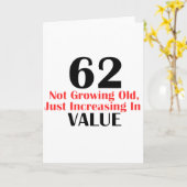 CARTE COOL CONCEPTIONS D'ANNIVERSAIRE DE 62 ANNÉES (Fleur jaune)