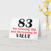 CARTE COOL CONCEPTIONS D'ANNIVERSAIRE DE 83 ANNÉES (Fleur jaune)