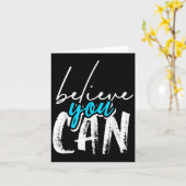 Carte Cool Croyez Que Vous Pouvez, Citations Graphiques (Fleur jaune)