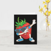 Carte Cool Dabbing Fraise Funny Love Dancer Sweet Fr (Fleur jaune)