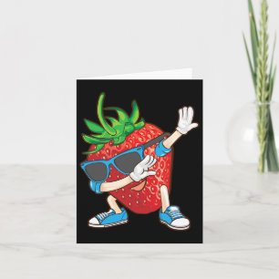 Carte Cool Dabbing Fraise Funny Love Dancer Sweet Fr