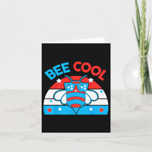 Carte Cool d'abeilles 4 juillet Rouge Blanc Bleu Bleu Am