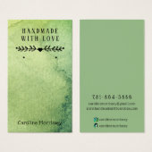 Carte cool d'aquarelle à oreille bijoux (Devant & derrière)