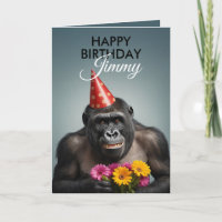 Cool Dark Turquoise sourire Gorilla Anniversaire