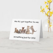 CARTE COOL ET AMUSANT "CARTE DE GROUPE" POUR BUREAU ET A (Fleur jaune)