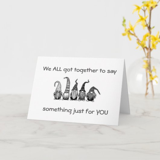 CARTE COOL ET AMUSANT "CARTE DE GROUPE" POUR BUREAU ET A (Fleur jaune)