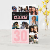 Carte Cool Famille amis Photo Collage Joyeux anniversair (Fleur jaune)