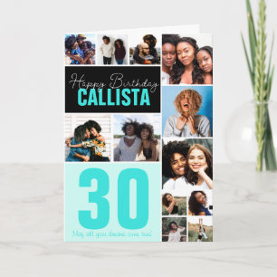 Carte Cool Famille amis Photo Collage Joyeux anniversair