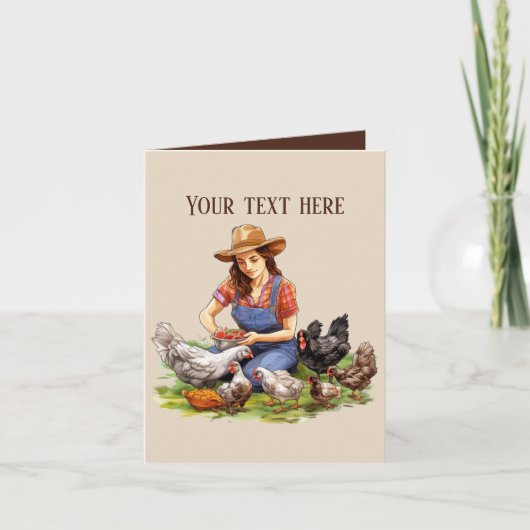 Carte Cool Farmer ajoute un message  (Devant)