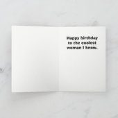 Carte Cool Fashionista Sentimental Anniversaire (Intérieur)