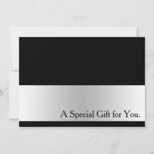 Carte Cool Faux Silver Stripe Modern Cadeau Certificat