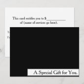 Carte Cool Faux Silver Stripe Modern Cadeau Certificat (Devant / Derrière)