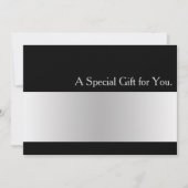 Carte Cool Faux Silver Stripe Modern Cadeau Certificat (Devant)