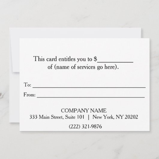 Carte Cool Faux Silver Stripe Modern Cadeau Certificat (Dos)