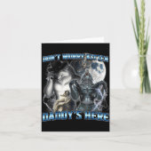 Carte Cool Funny Alpha Wolf Meme Don't Worry Kitten Dadd (Devant)