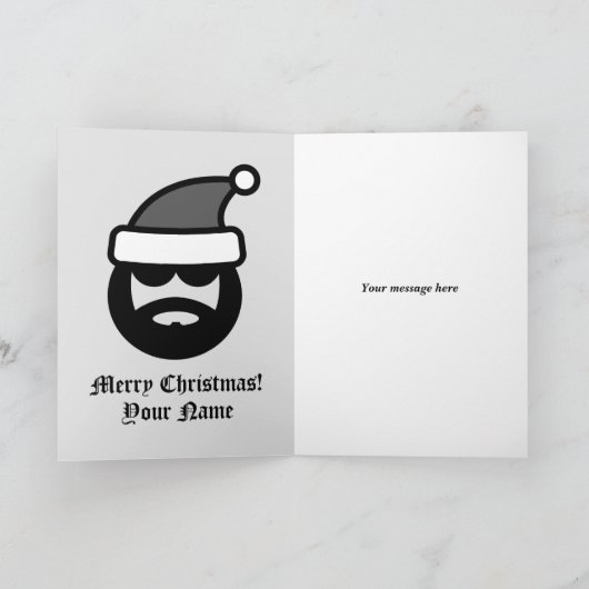 Carte Cool funny Santa Claus (Intérieur)