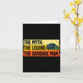 Carte Cool Garbage Man Art For Men Dad Father Garbage Du (Fleur jaune)