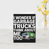 Carte Cool Garbage Truck Design For Men Women Trash Garb (Fleur jaune)