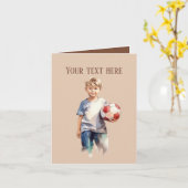 Carte Cool garçons soccer sports ajouter un texte (Fleur jaune)