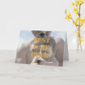 Carte Cool Gold Scripts Meilleur Papa Jamais Fête des pè (Fleur jaune)