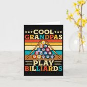 Carte Cool Grandpas Jouer Billard Retro Snooker Pool Pl (Fleur jaune)