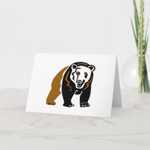 Carte Cool Grizzly BEAR - Conservation - Faune -