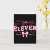 Carte Cool Hello Eleven Est 2015 Nk Coquette Bow 11 Birt (Fleur jaune)