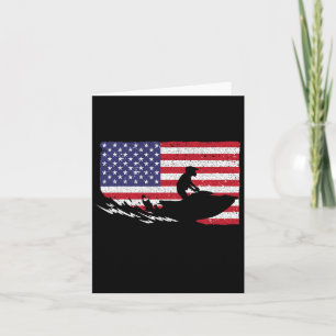 Carte Cool Jet Ski Pour Hommes Femmes Skieuses Us Drapea