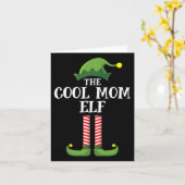 Carte Cool Maman Elf Correspondant Famille Groupe Noël (Fleur jaune)