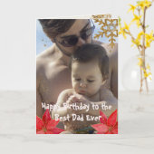 Carte Cool Meilleur papa Jour Noël Joyeux Anniversaire P (Fleur jaune)