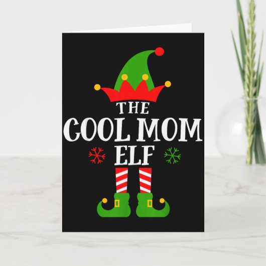 Carte Cool Mom Elf Funny Matching Family Christmas Pajam (Devant)
