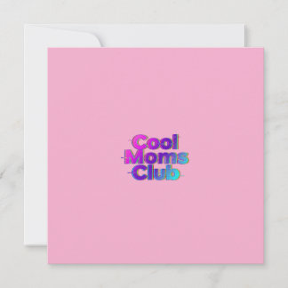 Carte Cool Moms Club Neon Glitch Retro Mother's Day Card