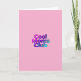 Carte Cool Moms Club Neon Glitch Retro Mother's Day Card