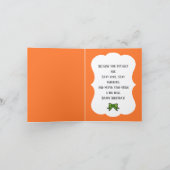Carte Cool orange birthday shrimp (Intérieur)