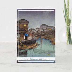 Carte Cool oriental japonais Kawase pluy day décor