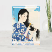 Carte Cool orientale japonaise classique geisha lady mai (Devant)