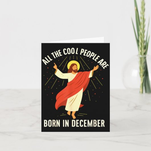 Carte Cool People Are Born In December Christian  (Devant)