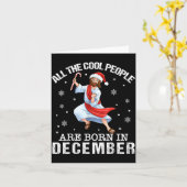 Carte Cool People Are Born In December Christian Christm (Fleur jaune)