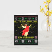 Carte Cool People Are Born In December Christian Christm (Fleur jaune)