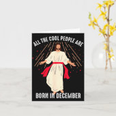 Carte Cool People Are Born In December Christian Christm (Fleur jaune)