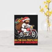 Carte Cool People Are Born In December Jesus Christmas C (Fleur jaune)