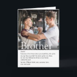 Carte Cool photo moderne meilleure jamais Brother défini<br><div class="desc">Personnalisez la photo et la définition pour votre frère ou héros spécial (grand ou petit) pour créer un cadeau unique. Une façon parfaite de lui montrer à quel point il est extraordinaire chaque jour. Conçu par Thisisnotme©définition</div>