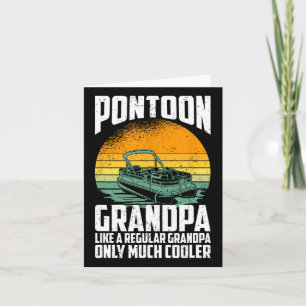 Carte Cool Pontoon Grand-père - Funny Pontoon Capitaine