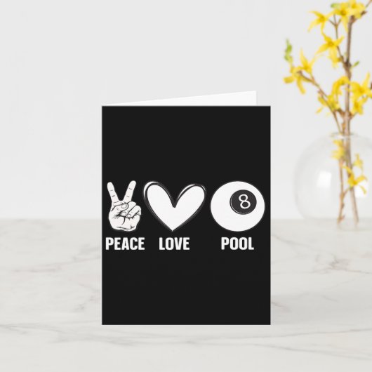 Carte Cool Pool Conception Pour Hommes Femmes Billard 8 (Fleur jaune)