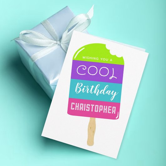 Carte Cool Popsicle Anniversaire