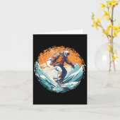 Carte Cool Pour Snowboard Et Ski Lover Dans Le Moun Blan (Fleur jaune)