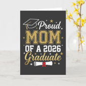 Carte Cool Proud Mom Class of 2026, Graduation Gift (Fleur jaune)