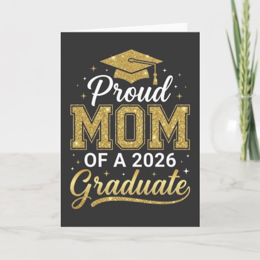 Carte Cool Proud Mom Class of 2026, Graduation Gift (Devant)